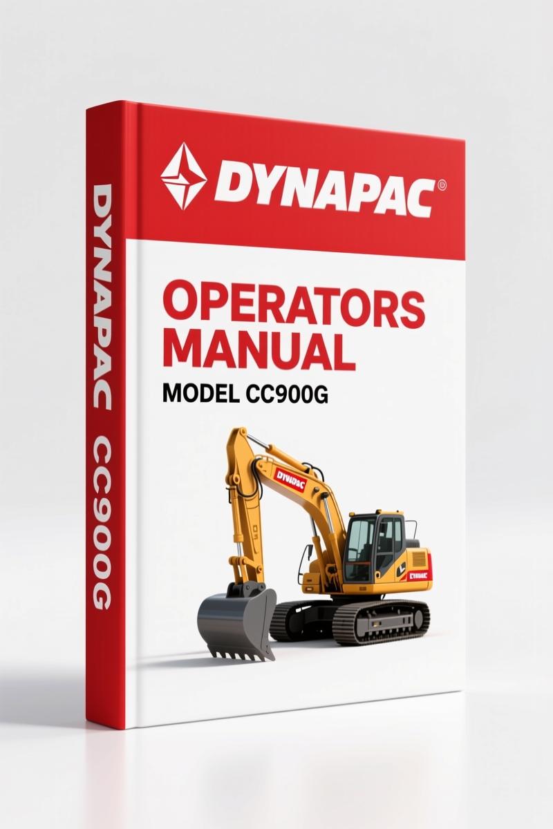 Dynapac CC900G 2015 Operators Manual – OEM Specs for Preventive Maintenance