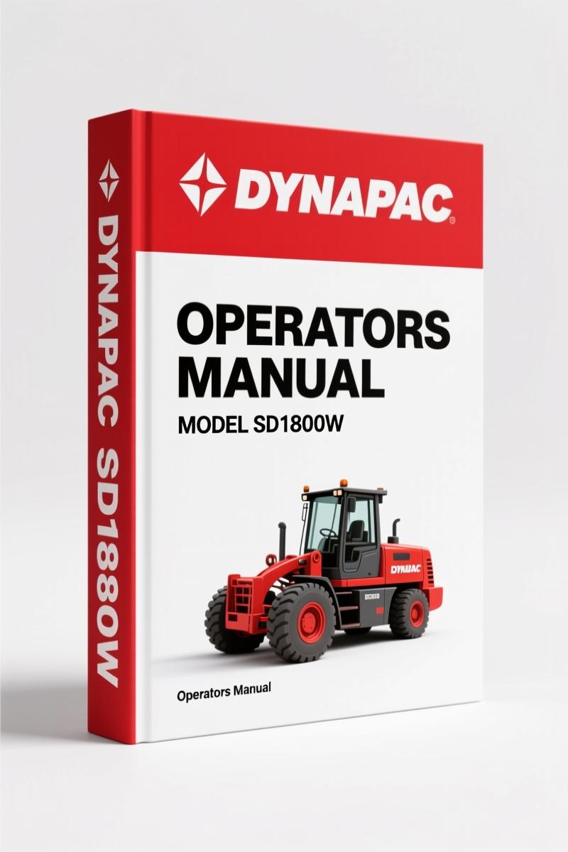 Dynapac SD1800W Operators Manual – OEM Specs & Safety