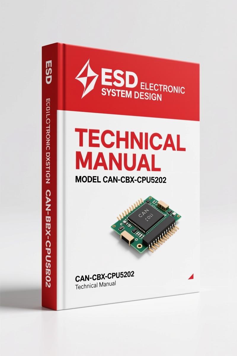 Esd Electronic System Design CAN-CBX-CPU5202 2012 Technical Manual – 40 Pages