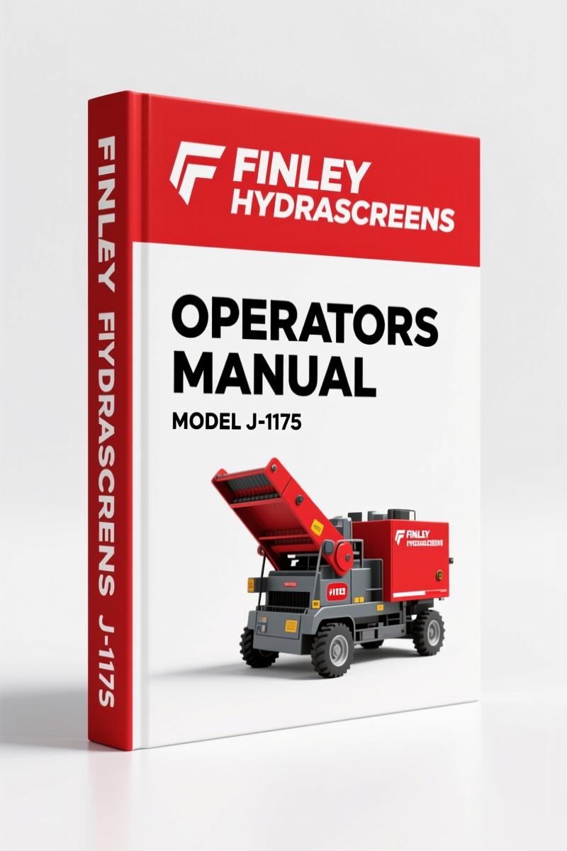 Finlay Hydrascreens J-1175 Operators Manual – OEM Safety & Operation