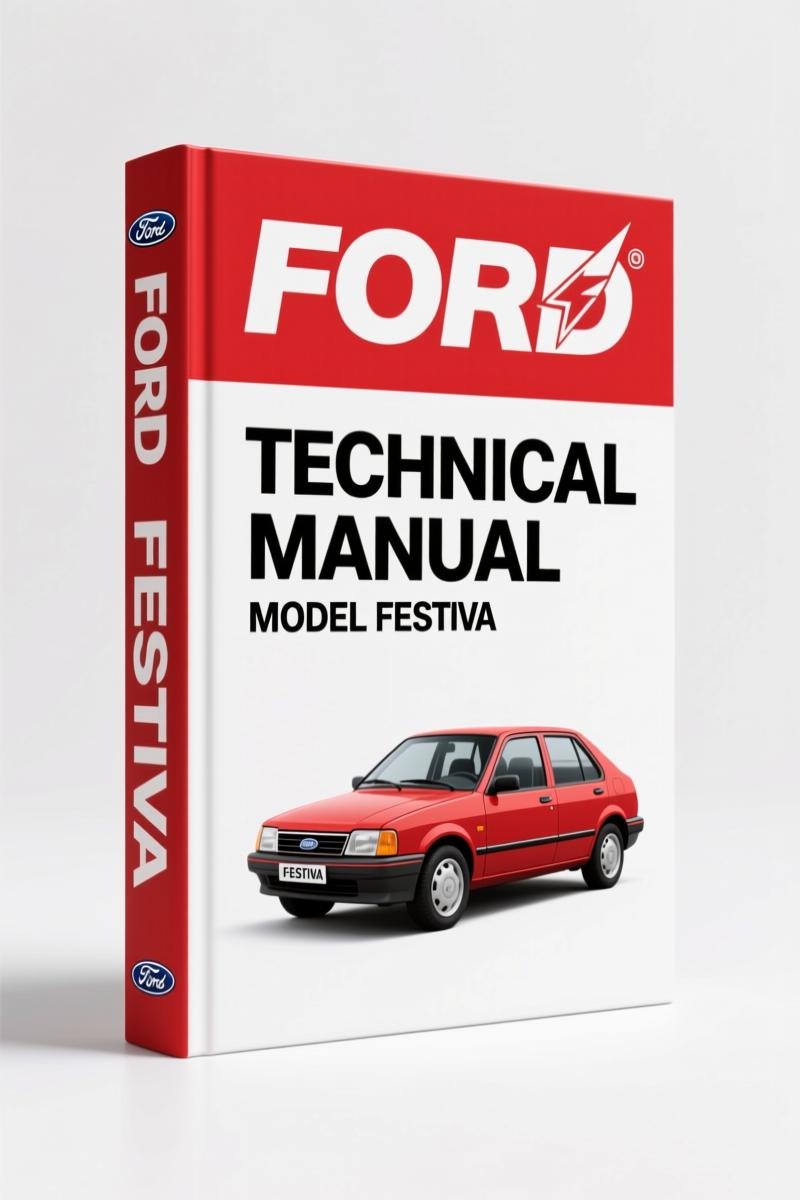 Ford Festiva technical manual cover – 91-page OEM factory repair guide