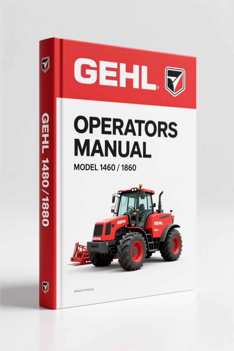 GEHL 1860, 1460 Operators Manual – Factory Specs for Round Balers