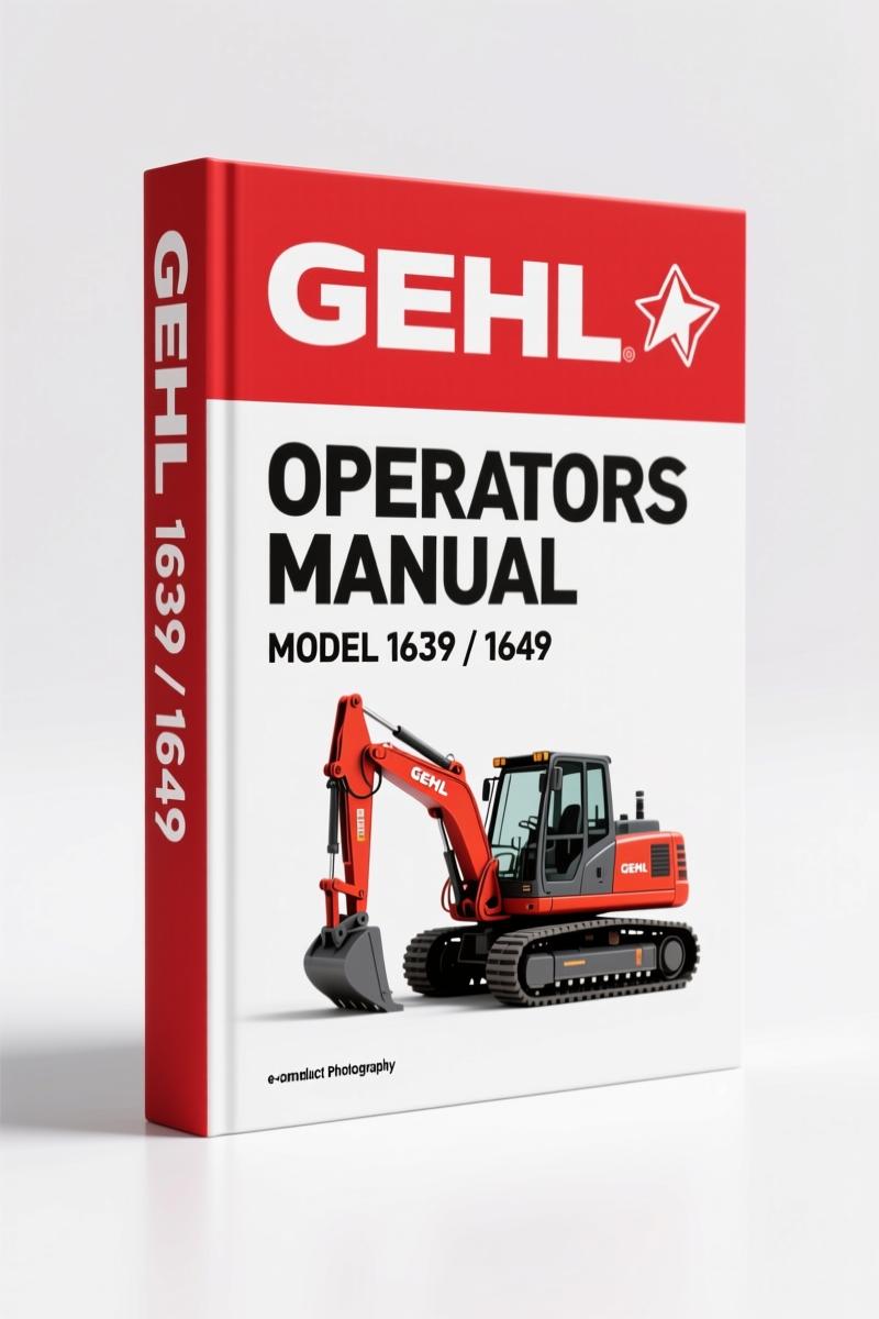 GEHL 1639, 1649 Operators Manual – 72 Pages Factory Specs