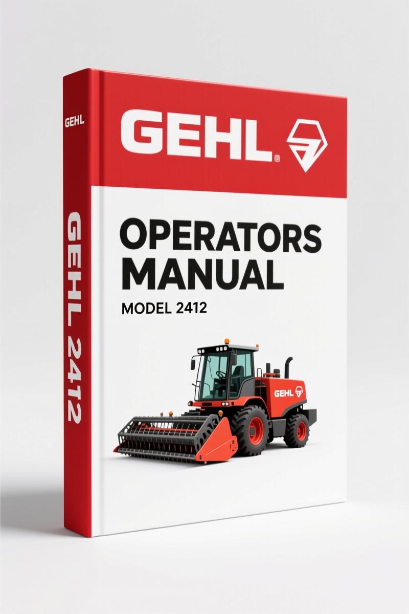 GEHL 2412 2000 Operators Manual – Factory Specs for Disc Mower Conditioner