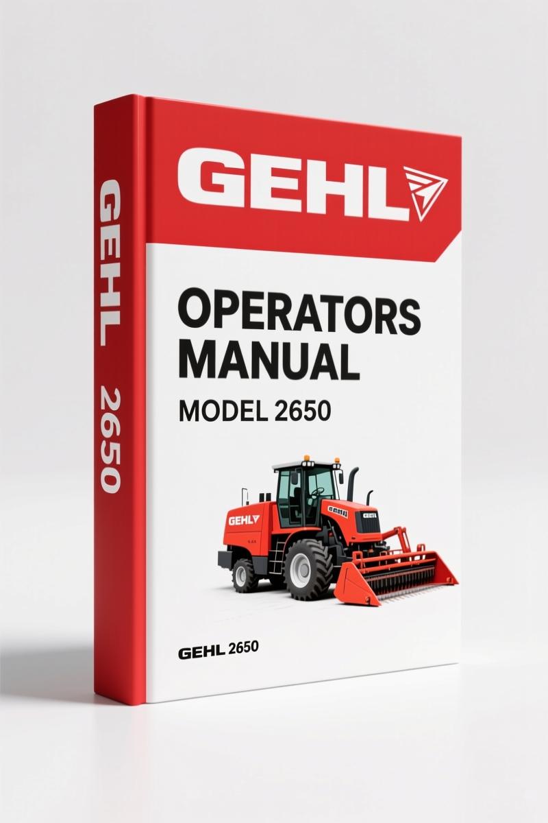 GEHL 2650 Operators Manual – Factory Specs for Mower Conditioner