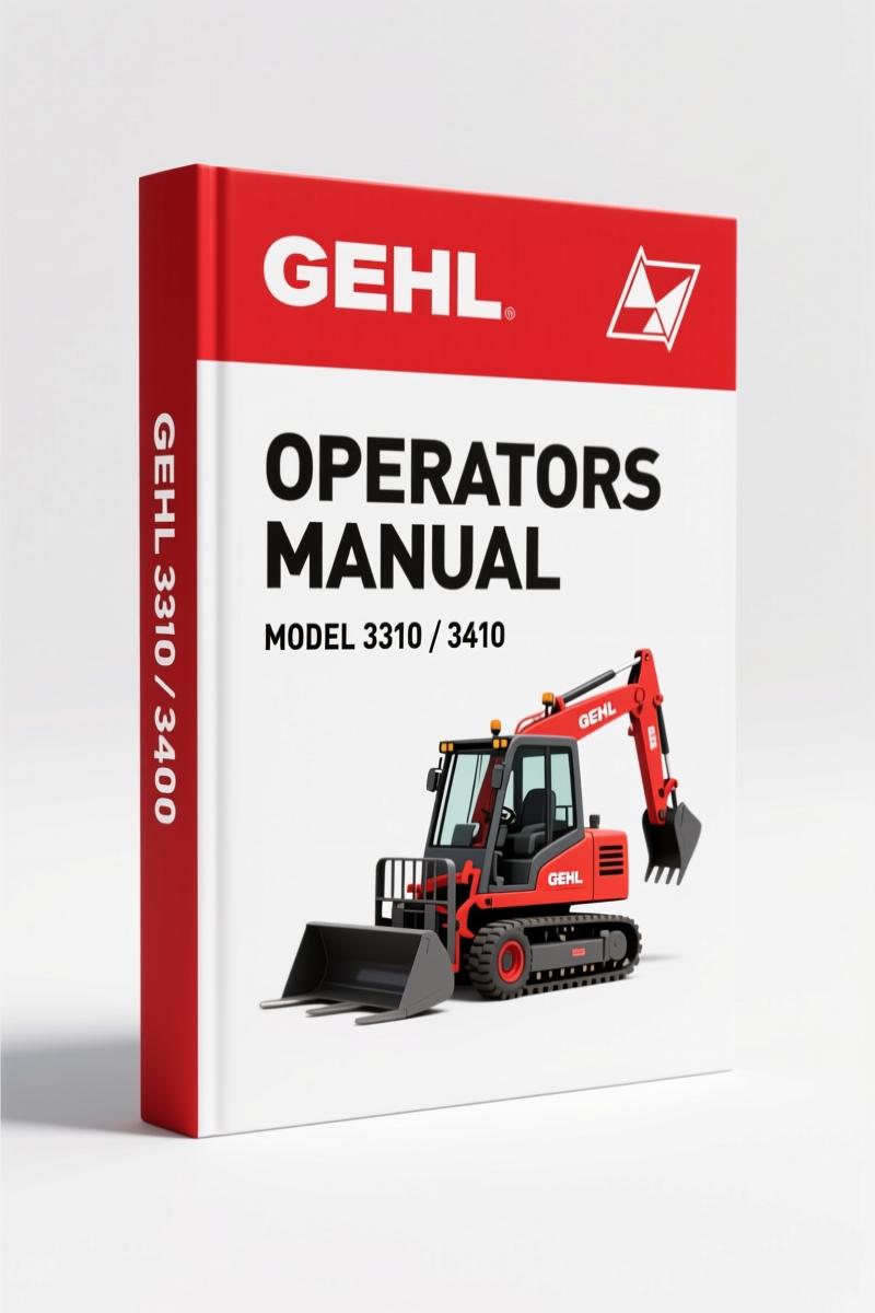 GEHL 3310, 3410 Operators Manual – Factory Specs for Skid Loaders