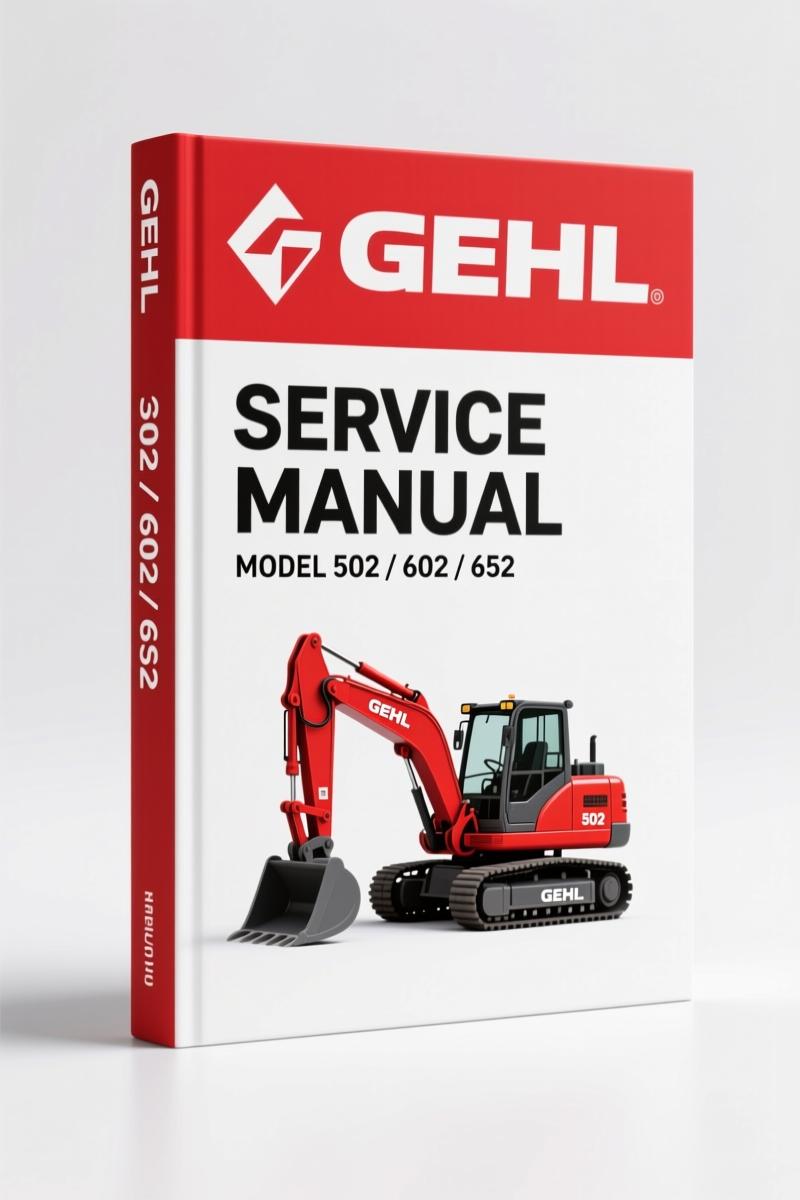 GEHL 502, 602, 652 Service Manual – Factory Specs for Compact Excavators