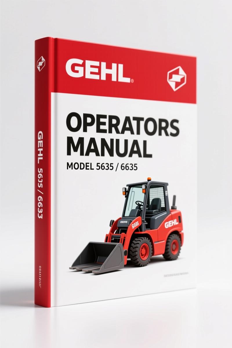 GEHL 5635, 6635 1998 Operators Manual – Factory Specs for Skid Loaders
