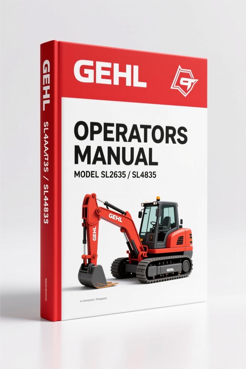 GEHL SL4635, SL4835 Operators Manual – Factory Specs & Safety