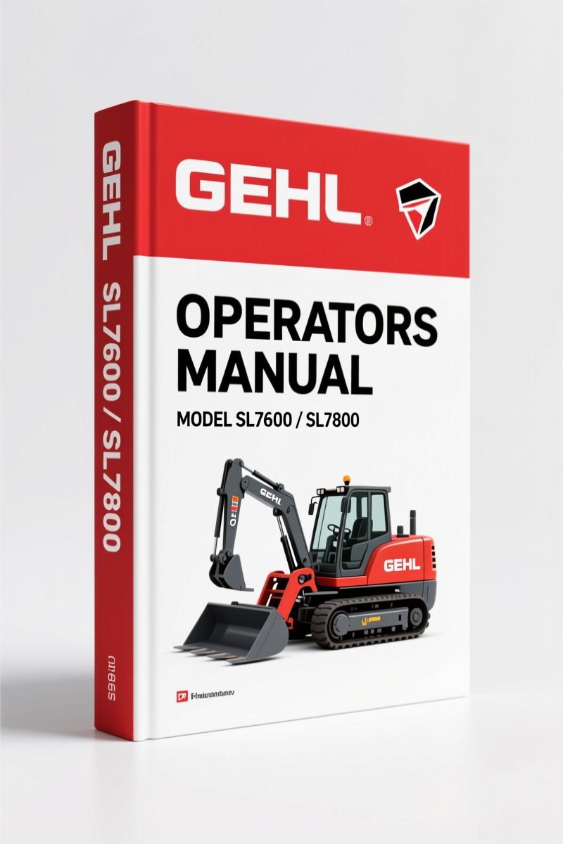GEHL SL7600, SL7800 Operators Manual – Factory Specs & Safety