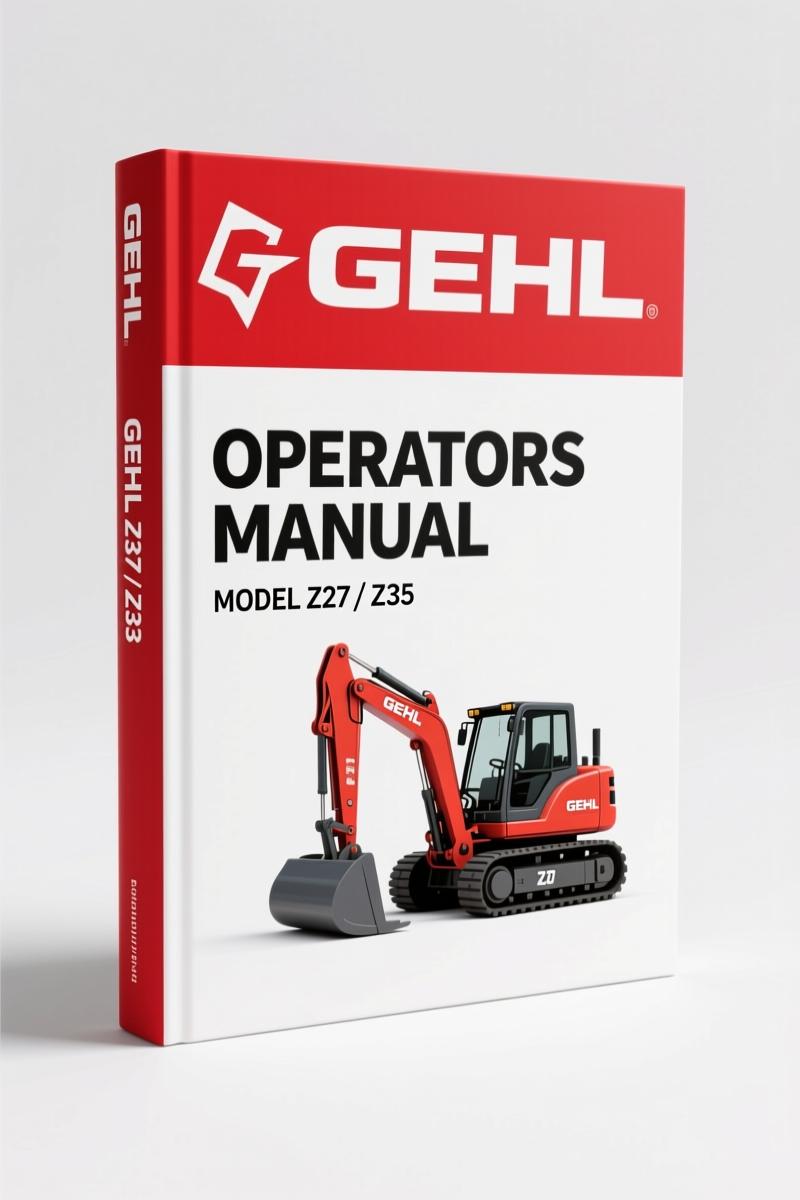 GEHL Z27, Z35 2012 Operators Manual – Factory Specs & Safety