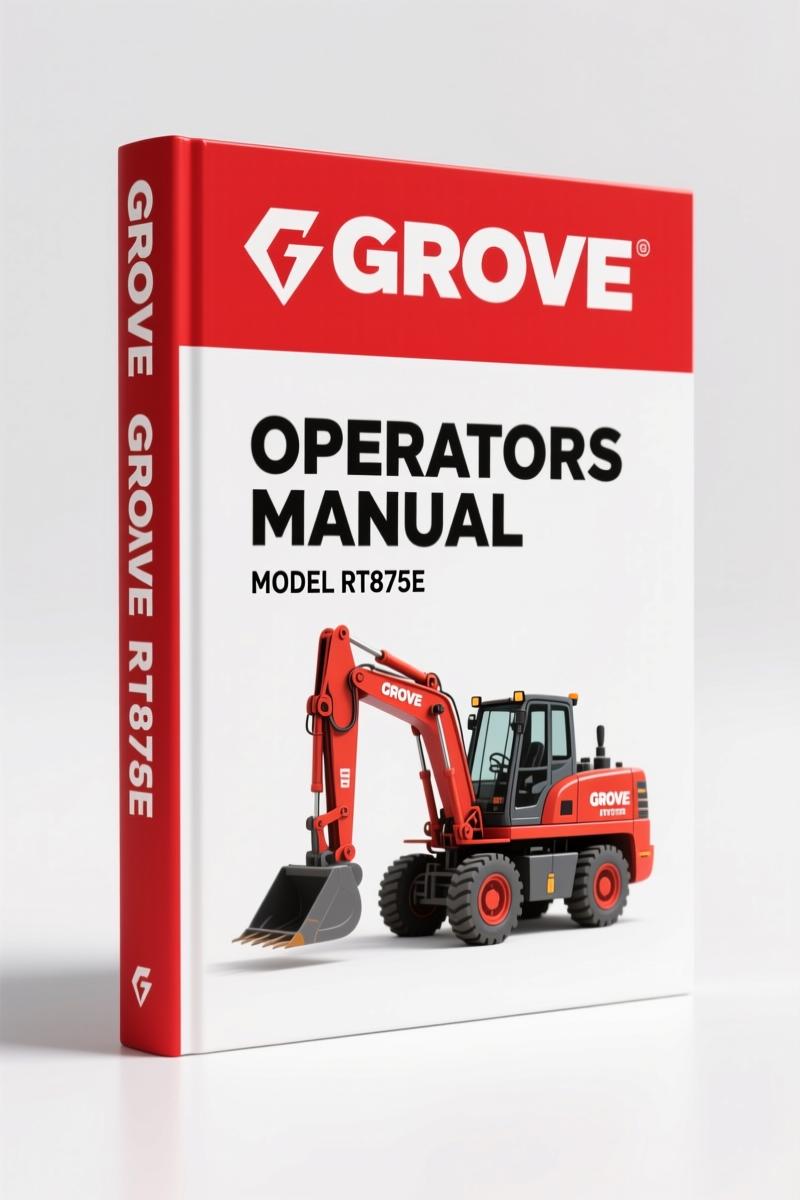 Grove RT875E 2007 Operators Manual – Factory Specs, 120 Pages