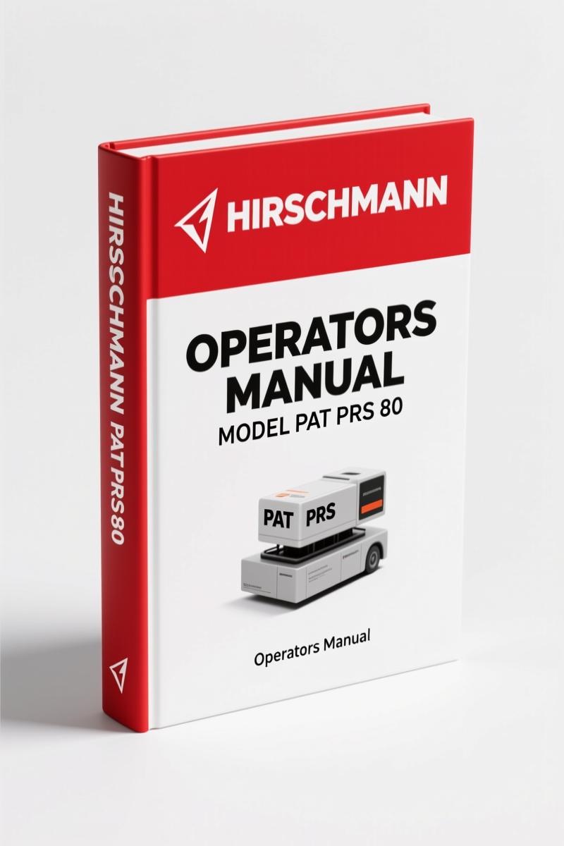Hirschmann PAT PRS 80 2005 Operators Manual – OEM Specs for Crane Load Indicators