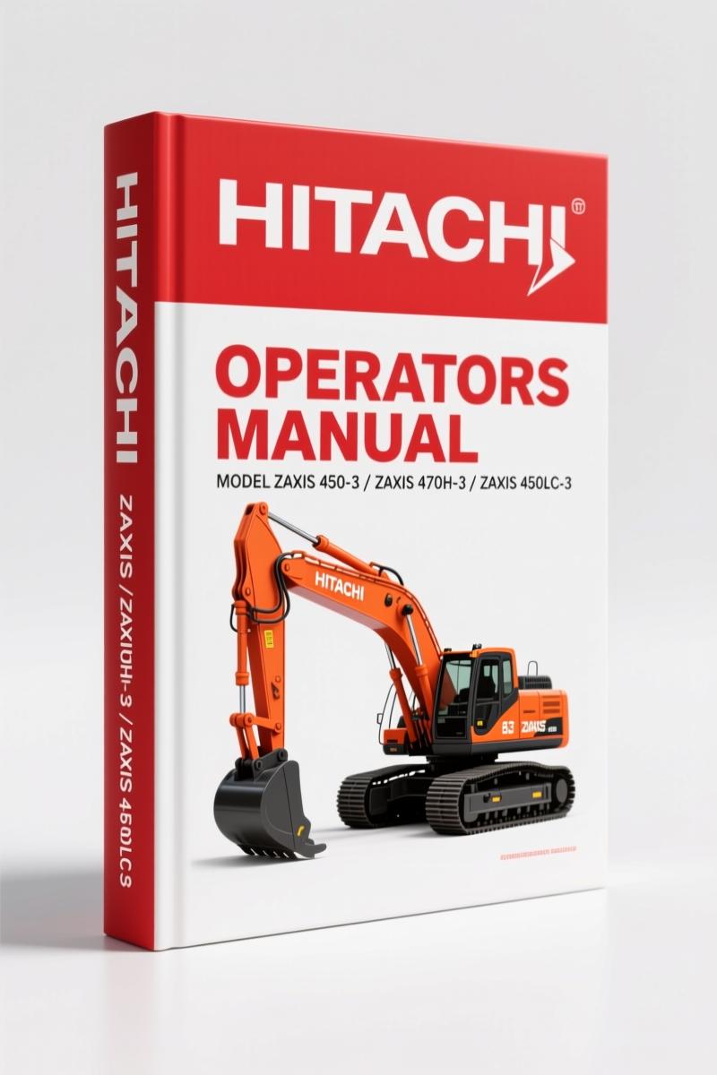 Fiat-hitachi ZAXIS 450-3 2007 Operators Manual – 387 Pages OEM Safety & Operation