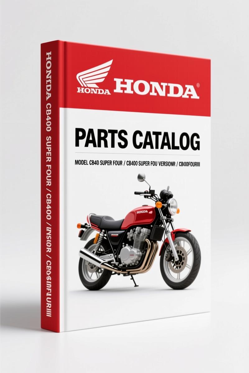 1995 Honda CB400 SUPER FOUR Parts Catalog cover with model list