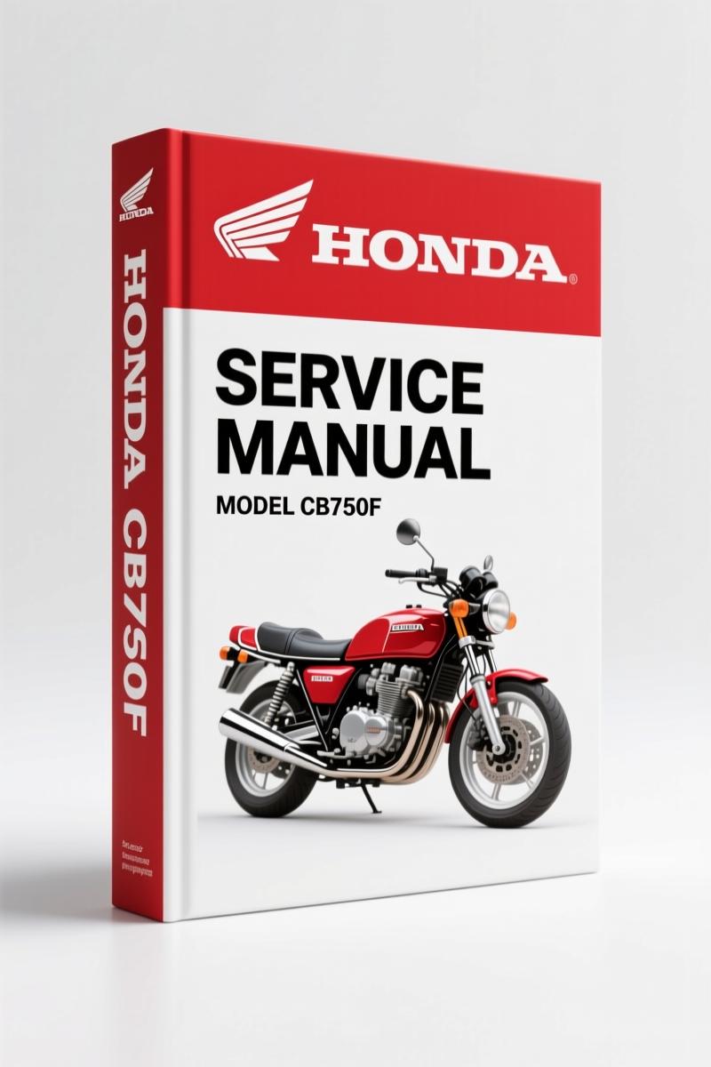 1992 Honda CB750F Service Manual cover – factory OEM shop manual for motorcycle repair, 201 pages