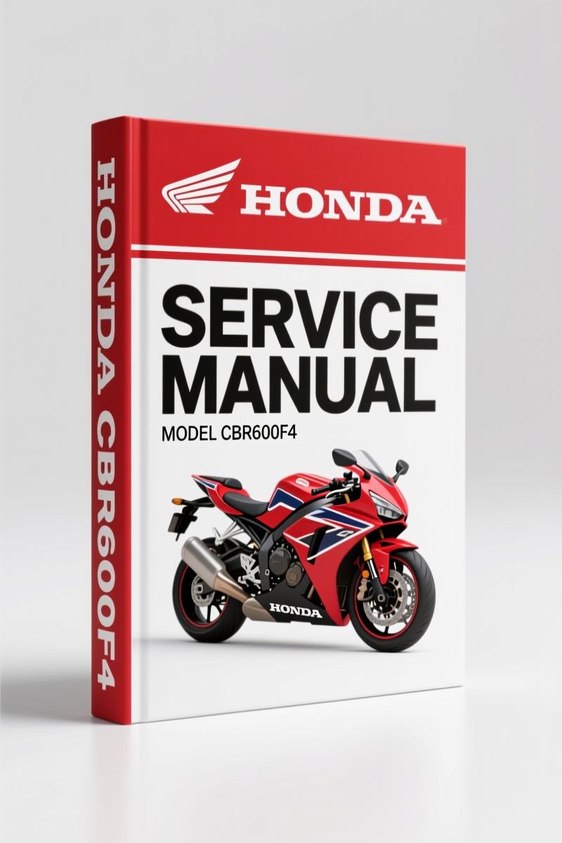 1999 Honda CBR600F4 Service Manual cover showing motorcycle and title