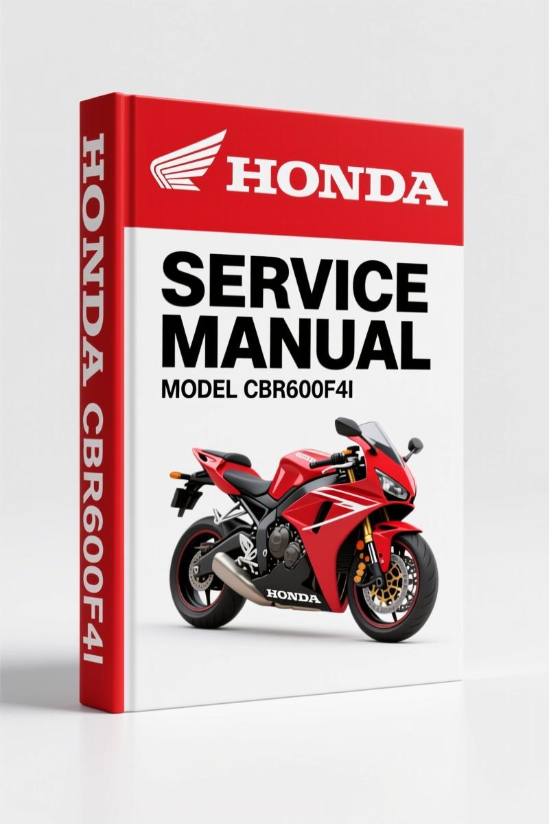 Honda CBR600F4i service manual cover showing general information section