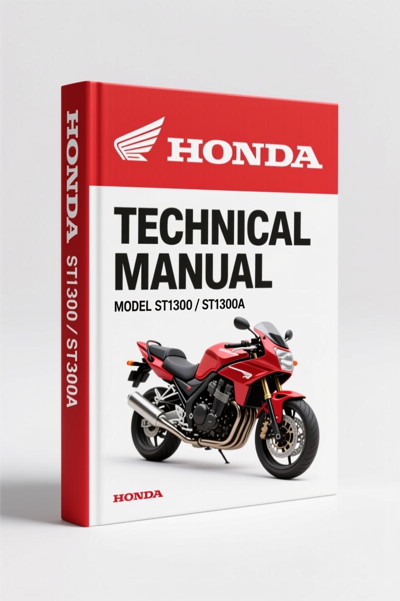 2006 Honda ST1300 technical manual cover showing set-up instructions for ST1300 and ST1300A models