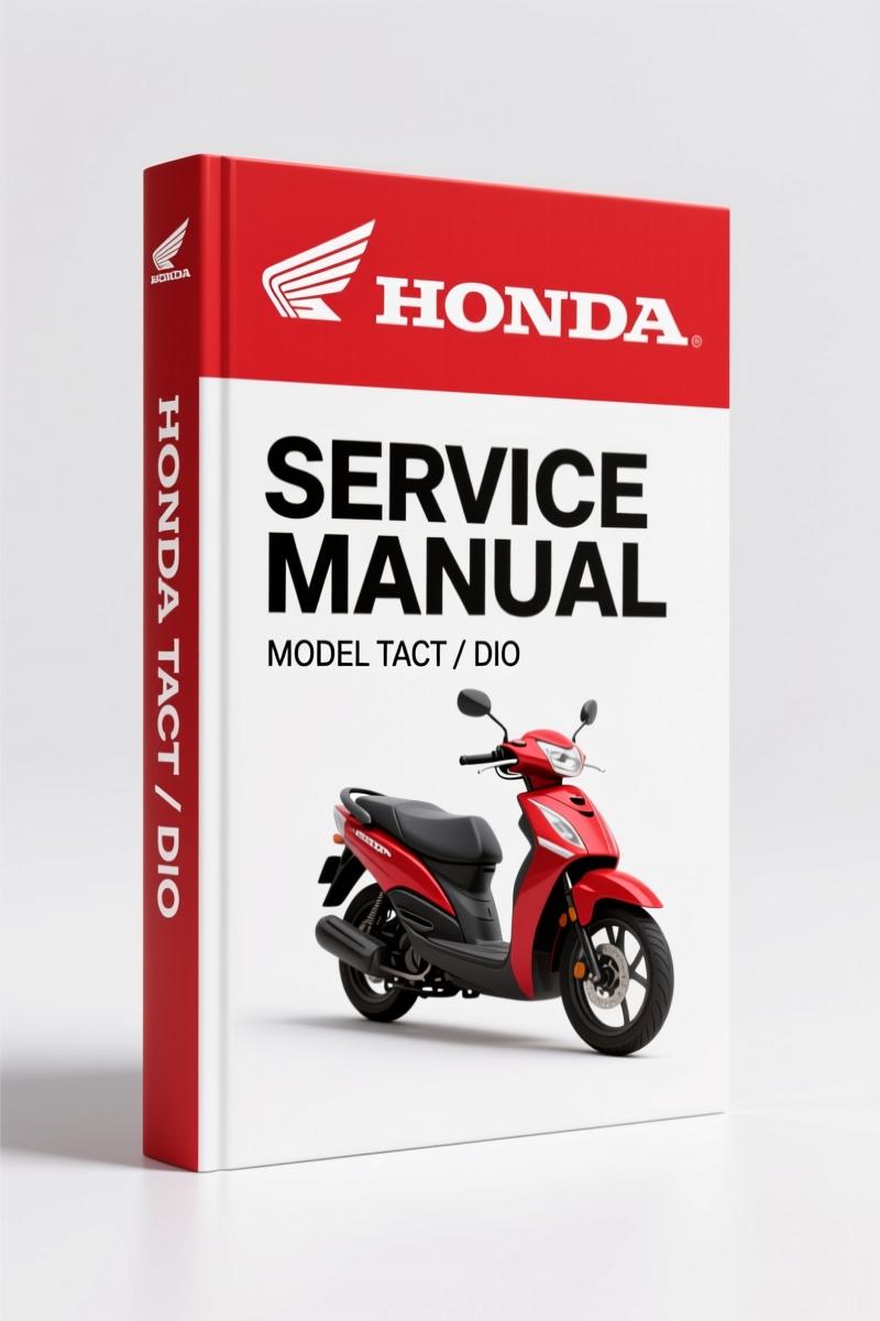 Honda Tact Dio 2002 Service Manual cover - factory OEM service manual for 50cc two-stroke scooters