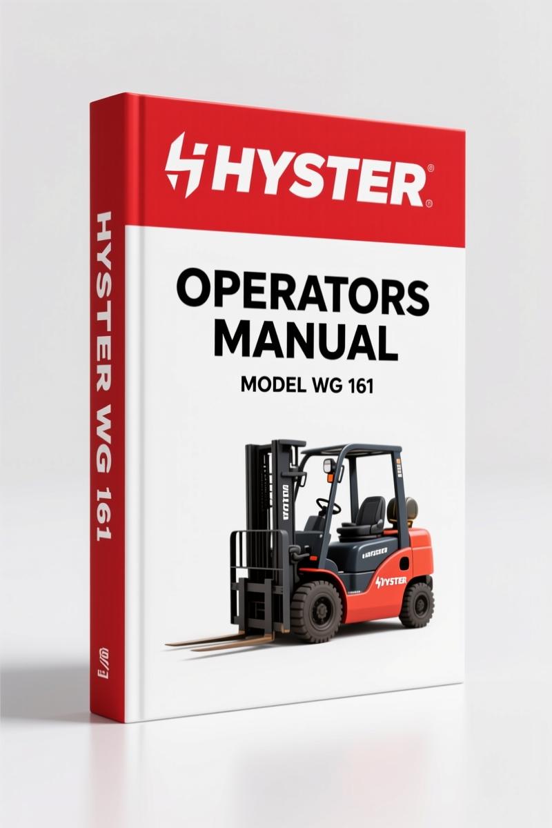 Hyster WG 161 2016 Operators Manual – Factory Transmission Diagnostics