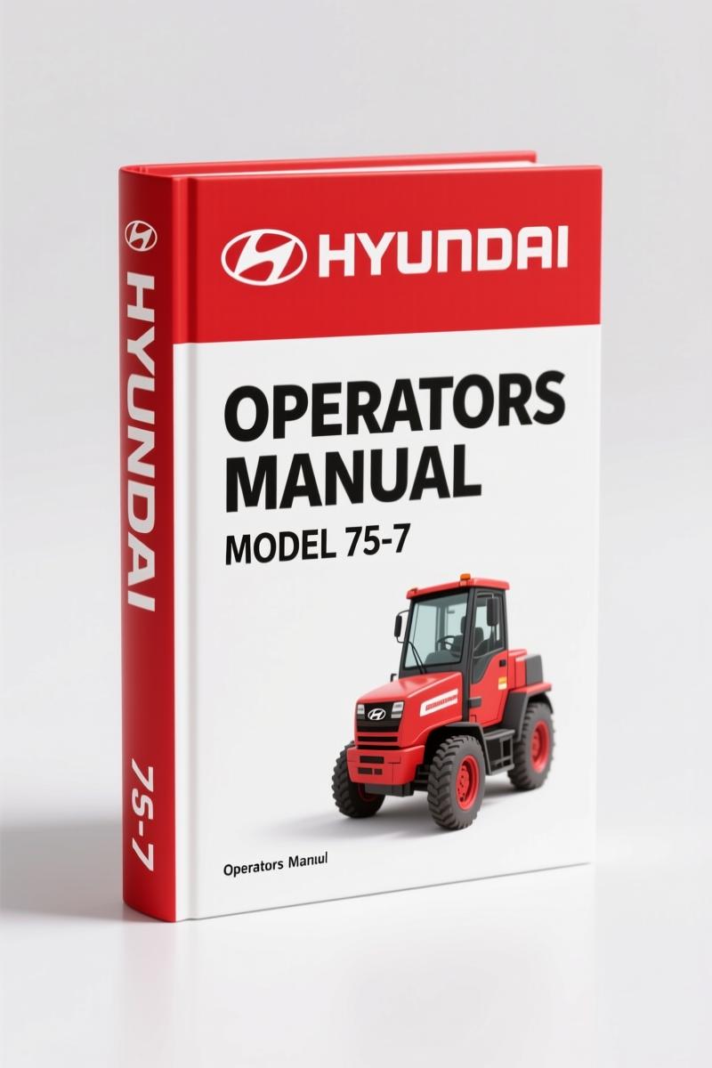 Hyundai 75-7 Operators Manual – Factory Safety & Maintenance Guide