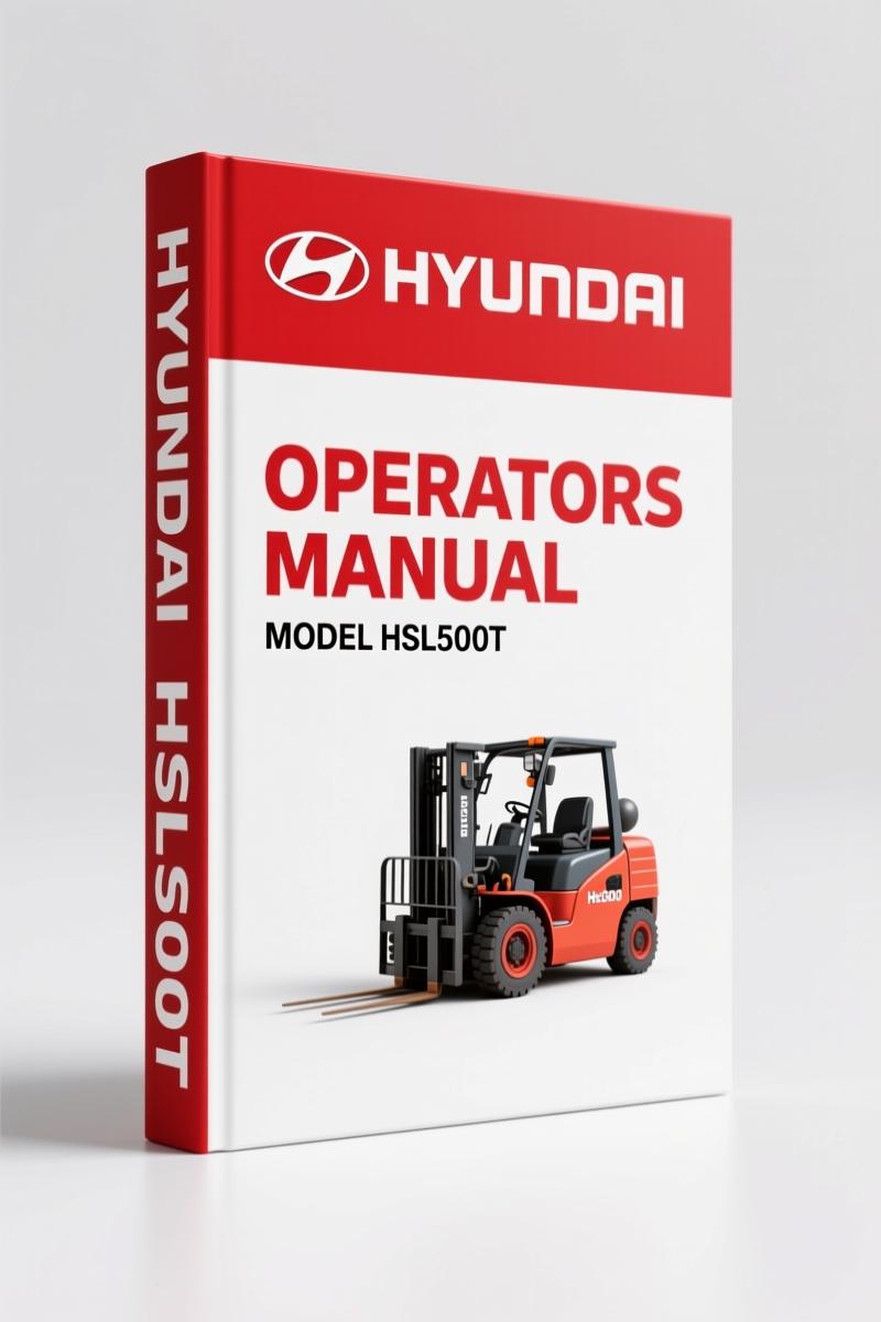 Hyundai HSL500T operators manual cover – factory OEM 64-page document