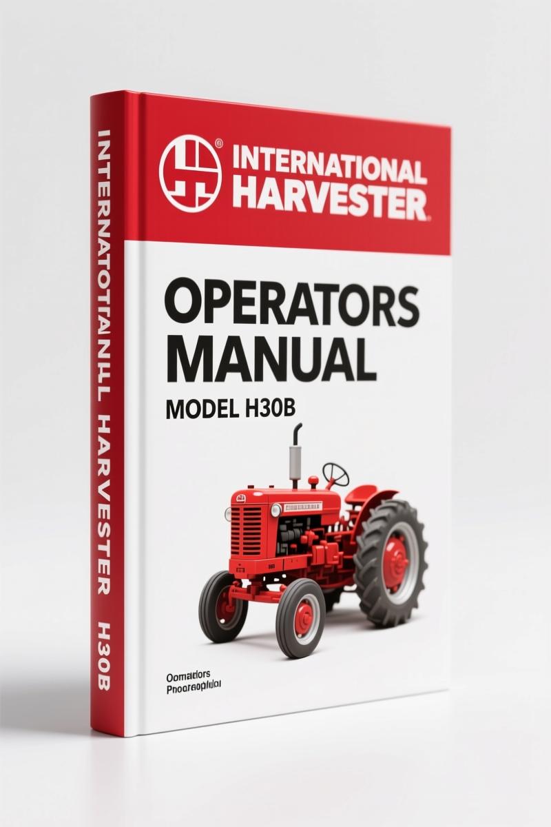 International Harvester H30B Operators Manual – OEM Factory Specs