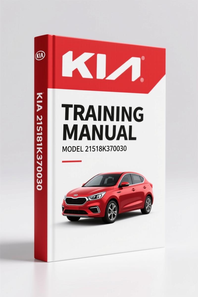 Kia 21518K370030 2011 Training Manual – Gasoline Engine Symptom Diagnosis