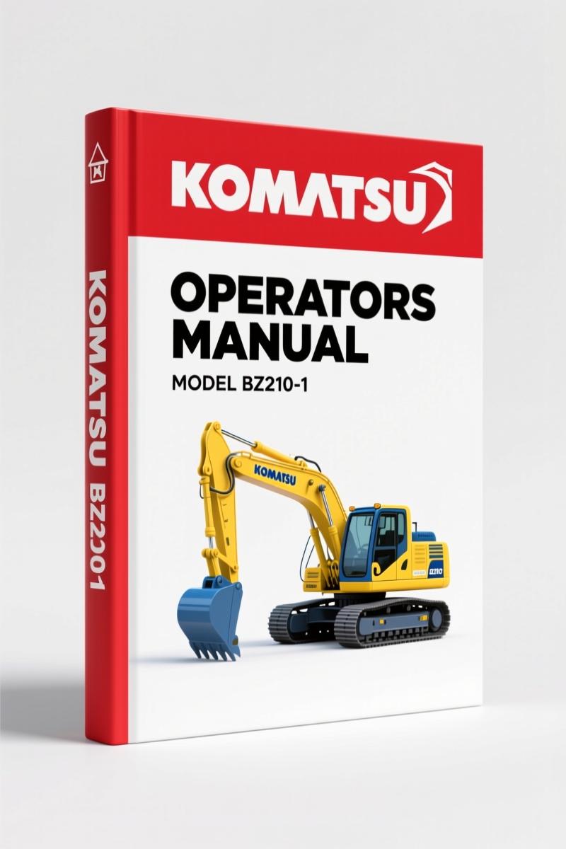 Komatsu BZ210-1 2003 Operators Manual – Factory Specs for Mobile Soil Recycler