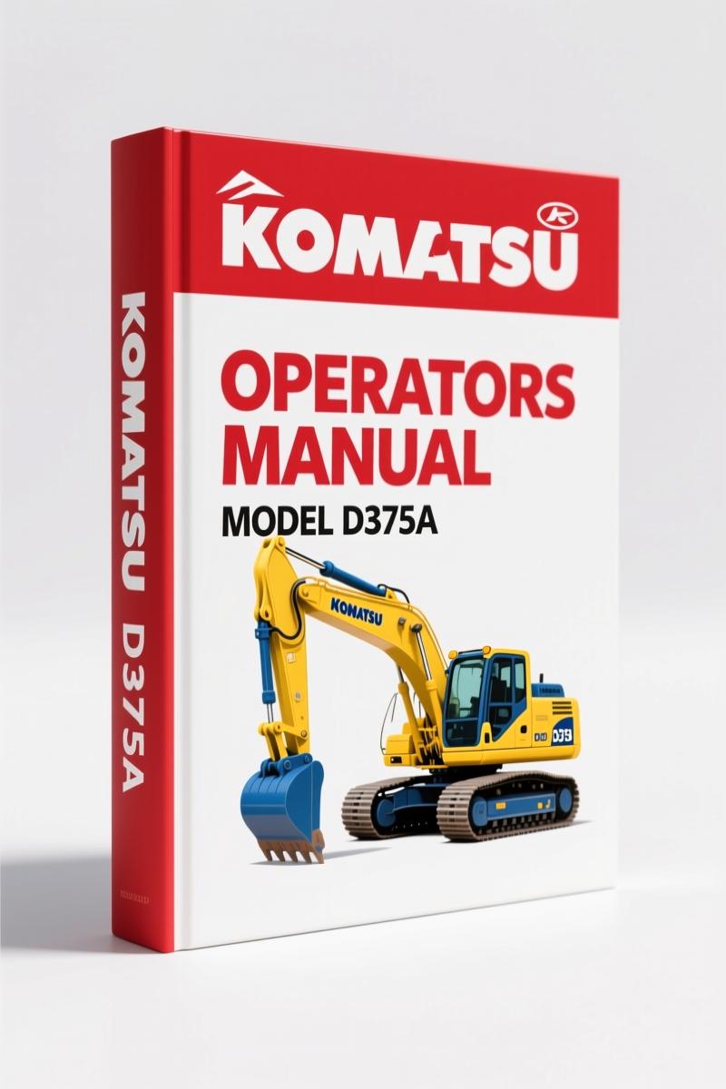 Komatsu D375A Operators Manual – Factory Specs for Bulldozer Operation