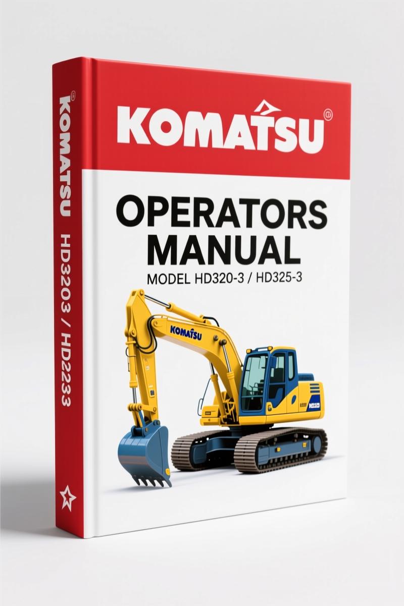 Komatsu HD320-3, HD325-3 Operators Manual – 159-Page Factory Operation Guide