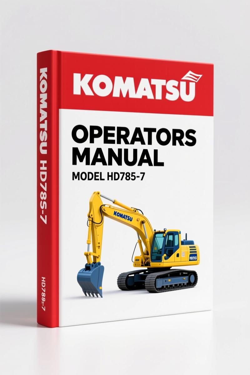 Komatsu HD785-7 2010 Operators Manual – Factory Specs for Dump Truck
