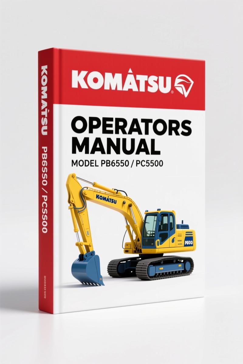 Komatsu PB6550, PC5500 Operators Manual – Factory Pre-Op Specs