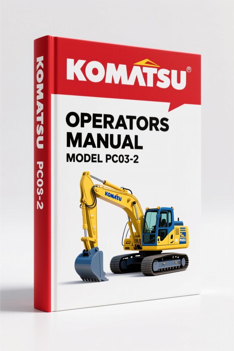 Komatsu PC03-2 2001 Operators Manual – Factory Operation Specs