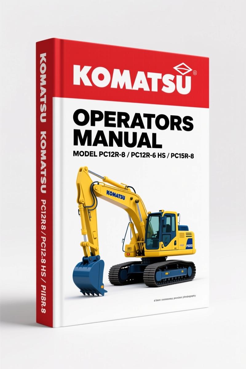 Komatsu PC12R-8, PC15R-8, PC12R-8 HS, PC15R-8 HS Operators Manual – 208 Pages