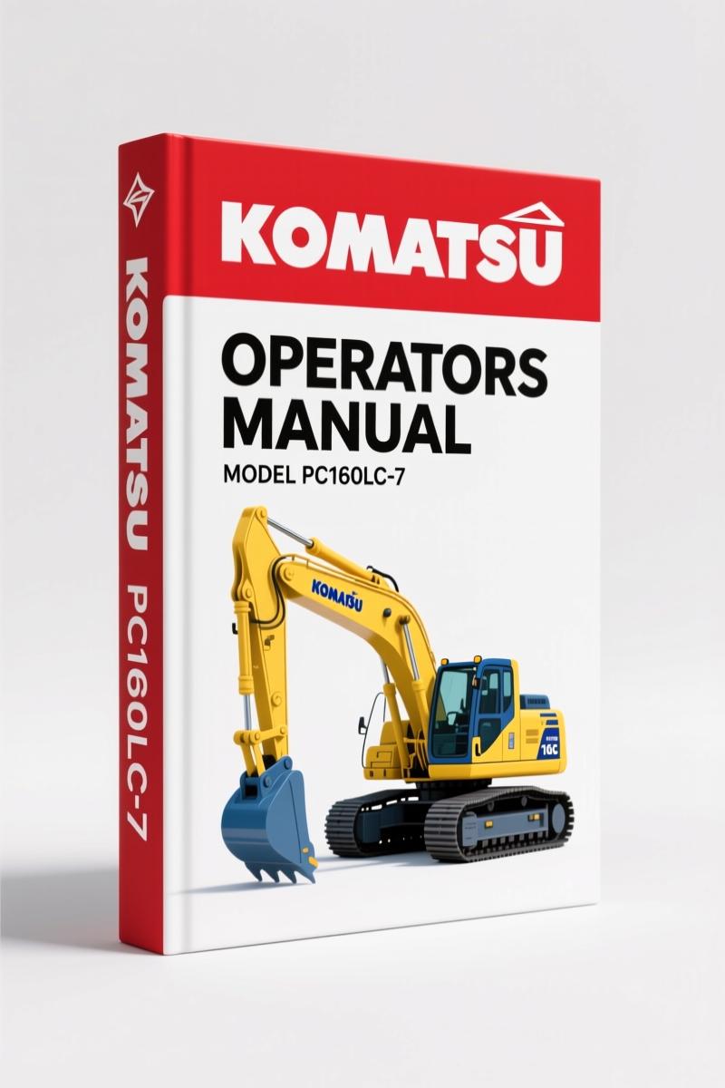 Komatsu PC160LC-7 Operators Manual – Factory Specs for European Excavator