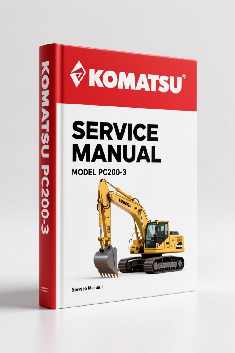 Komatsu PC200-3, PC210-3, PC220-3, PC240-3, PC200LC-3 1988 Service Manual
