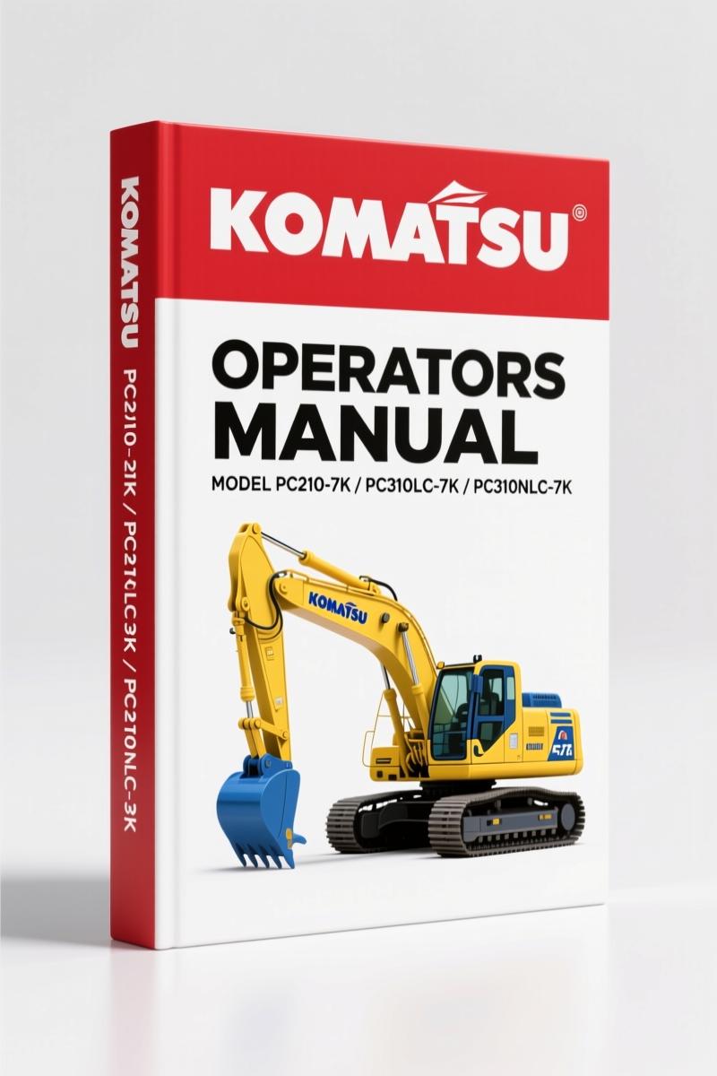 Komatsu PC210-7K, PC210LC-7K, PC210NLC-7K, PC240LC-7K, PC240NLC-7K Operators Manual – 363 Pages