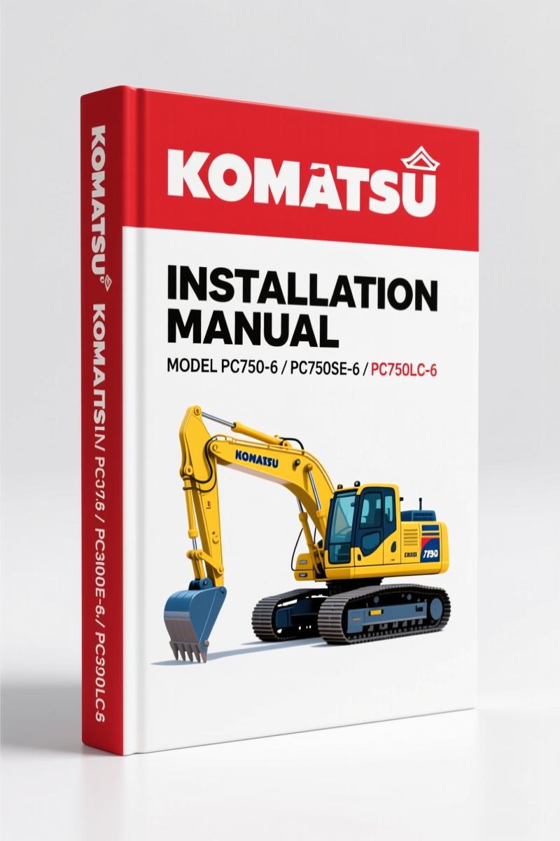 Komatsu PC750-6, PC800-6, PC750SE-6, PC750LC-6, PC800SE-6 2004 Installation Manual – OEM Field Assembly Specs