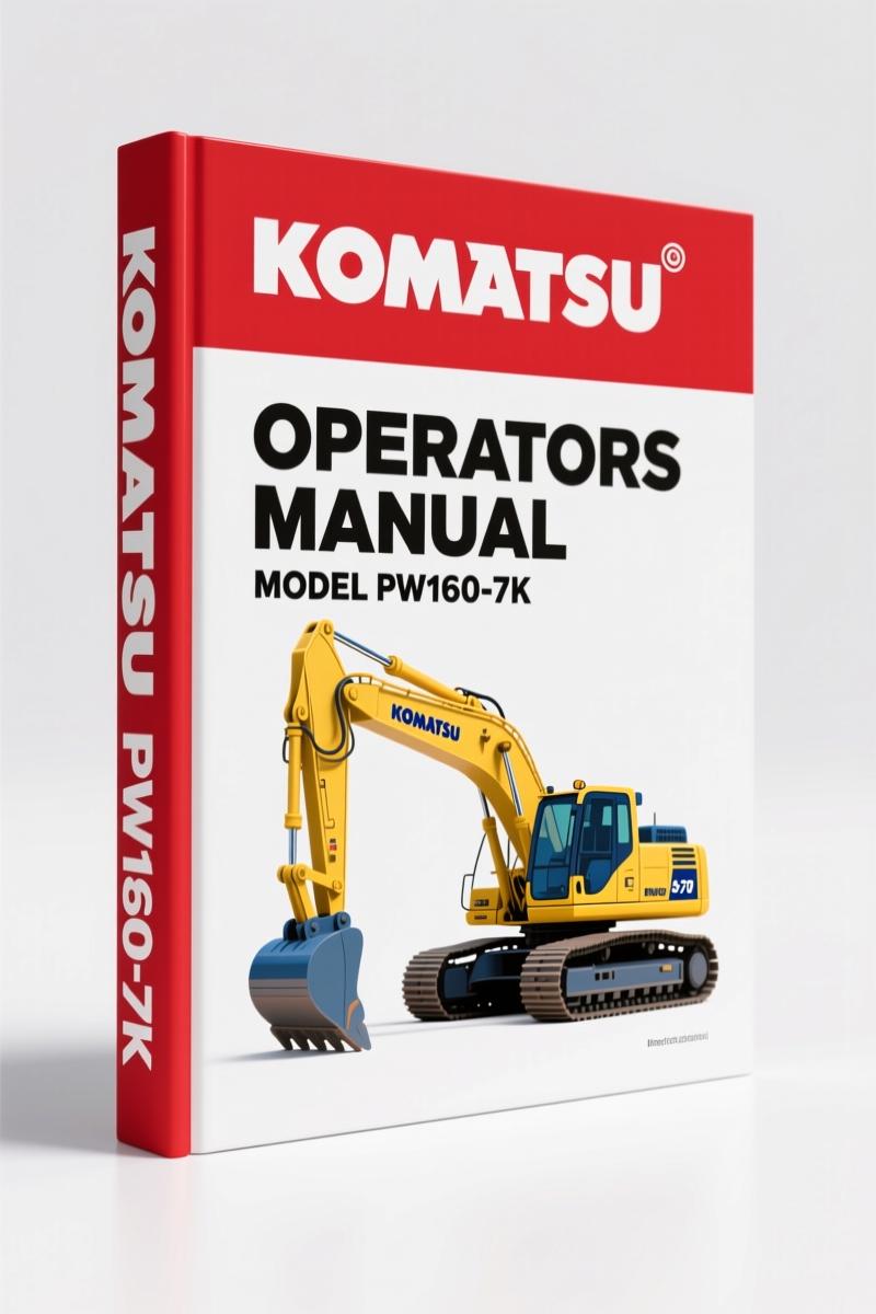 Komatsu PW160-7K Operators Manual – Factory Operation & Safety Specs
