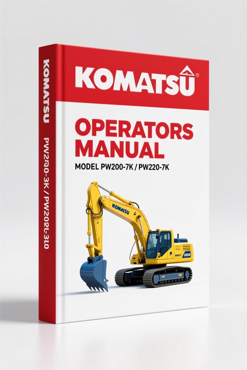 Komatsu PW200-7K PW220-7K Operators Manual – Factory Specs