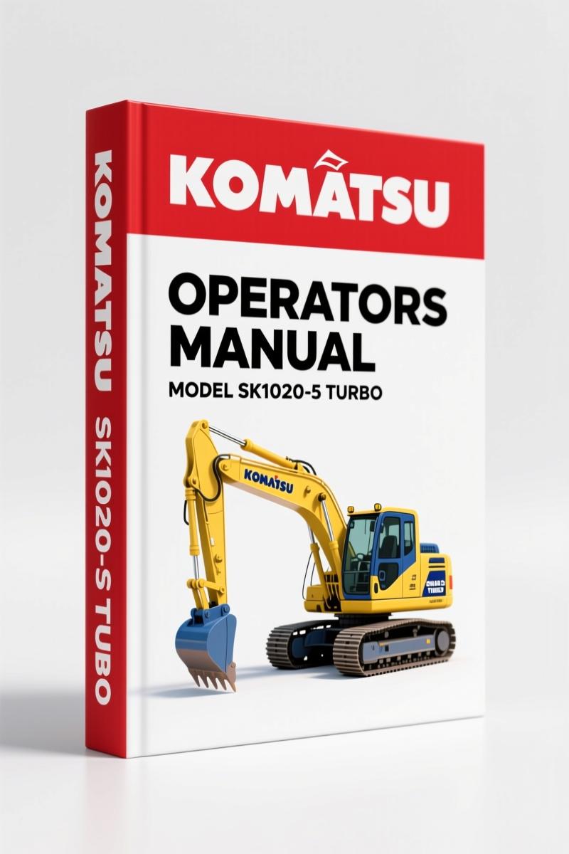 Komatsu SK1020-5 turbo Operators Manual – Factory Specs & Safety