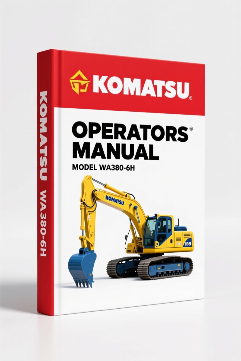 Komatsu WA380-6H 2006 Operators Manual – Factory O&M Documentation
