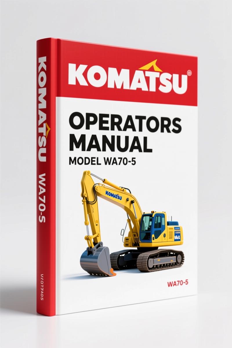 Komatsu WA70-5 2004 Operators Manual – Factory Specs & Safety