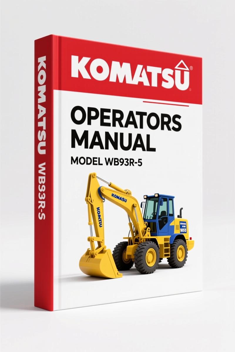 Komatsu WB93R-5 Operators Manual – 284 Pages OEM Specs