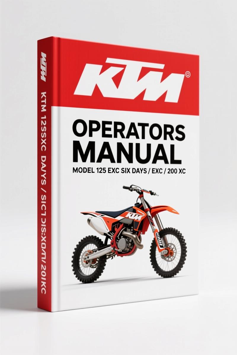 KTM 125 EXC, 200 XC, 250 XC 2007 Operators Manual – 69 Pages of Factory Specs