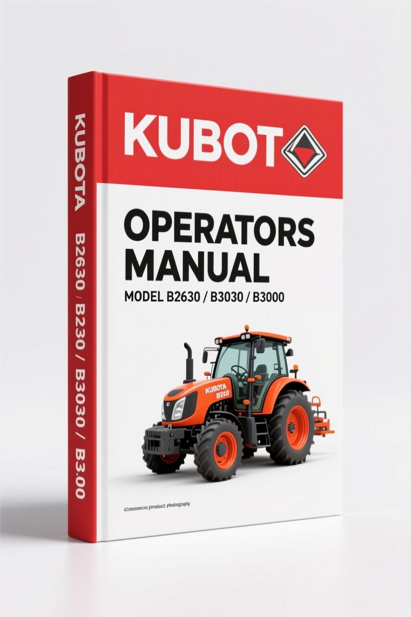 Kubota B3000, B3030, B2630 2011 Operators Manual (100 Pages)