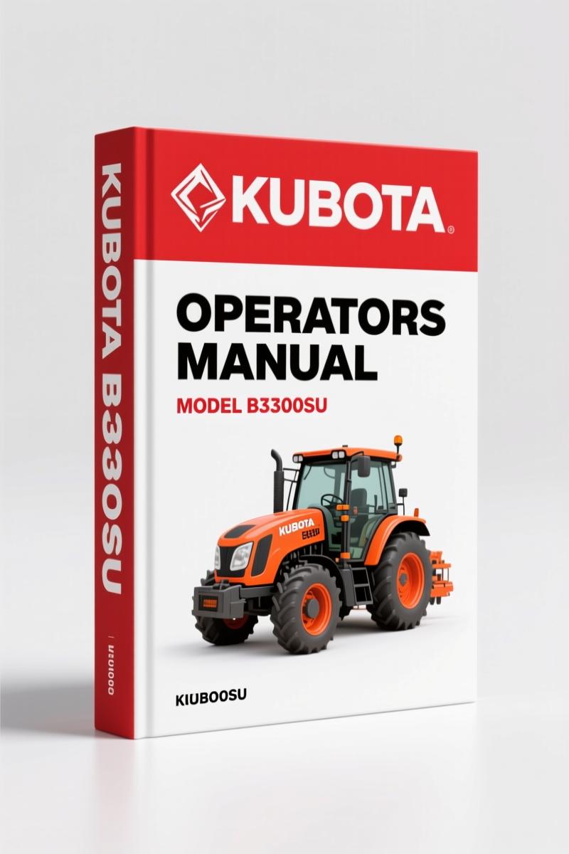Kubota B3300SU 2010 Operators Manual – Factory Specs & Procedures