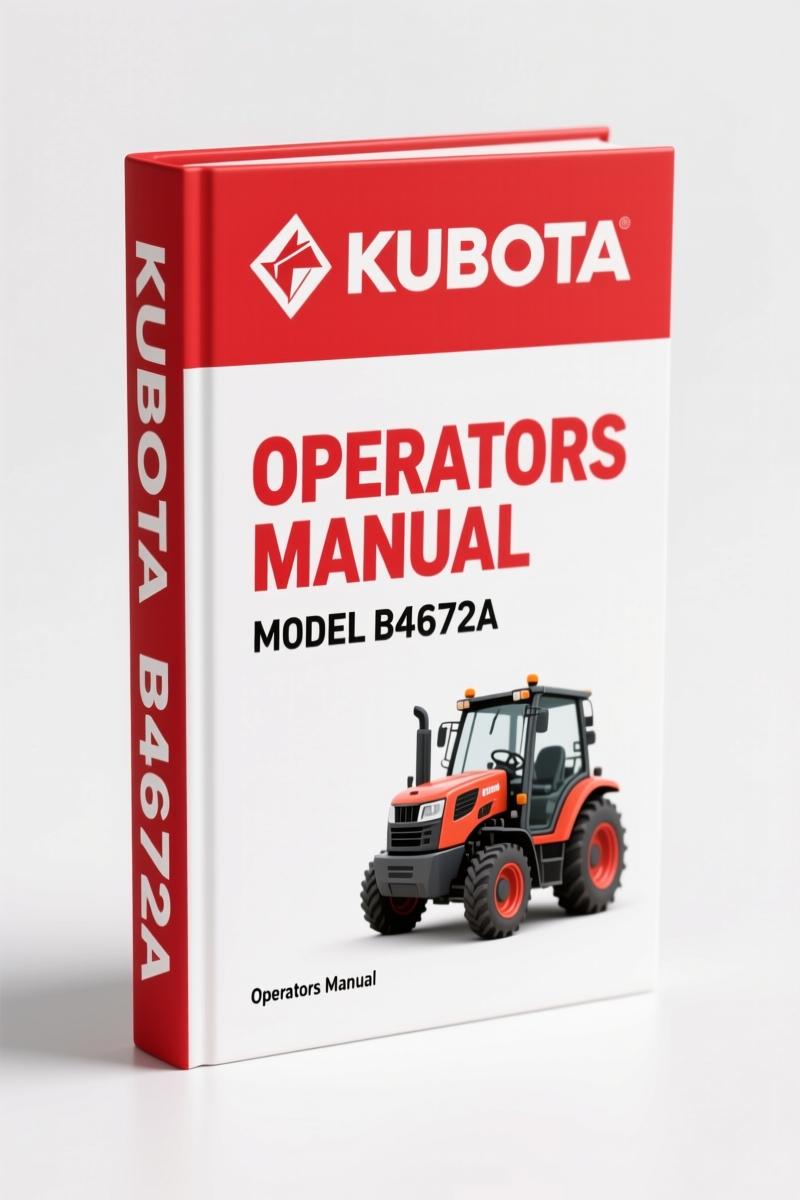 Kubota B4672A, BL4690A 2002 Operators Manual – Factory Operator Specs and Parts Breakdown